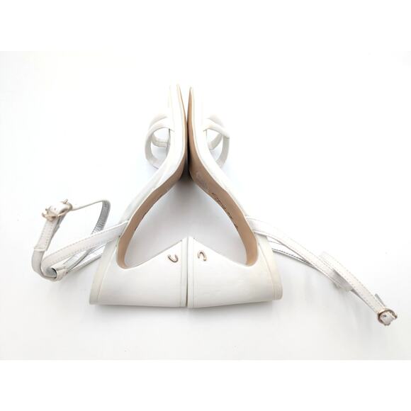 Circus NY by Sam Edelman Holly Ankle Strap Sandal Women's White Size US8.5M EU39 - Picture 9 of 11